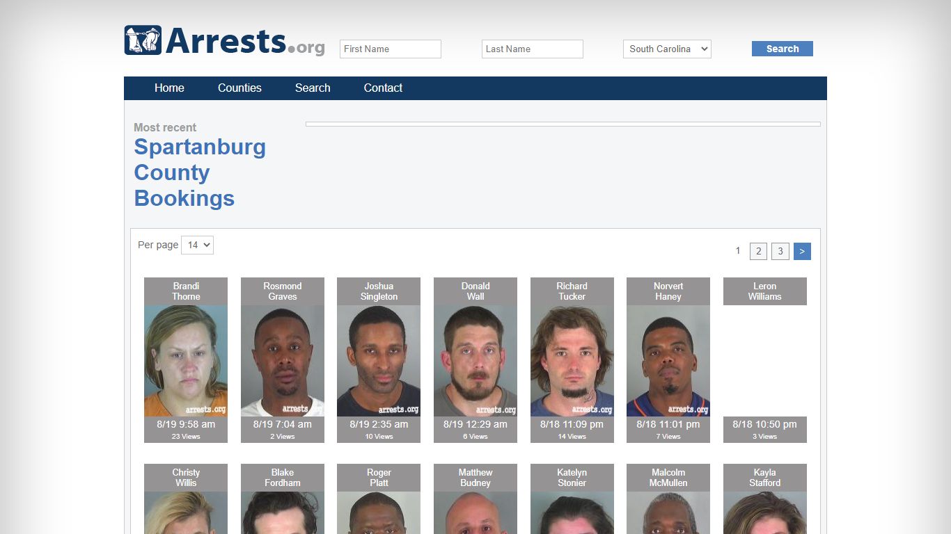 Spartanburg County Arrests and Inmate Search